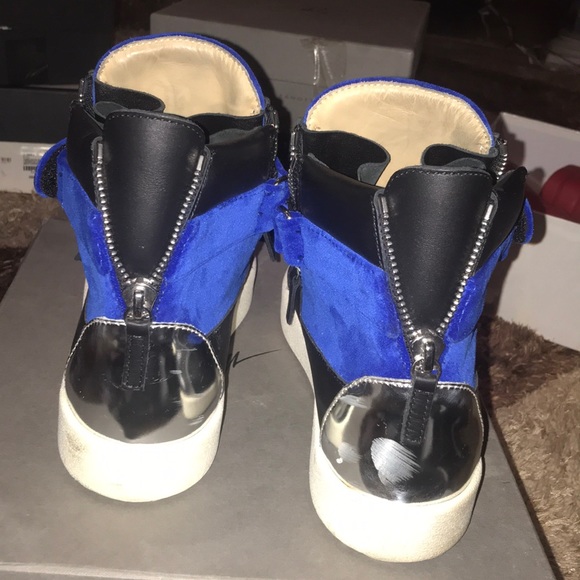 Men’s Hi-top Giuseppe Zanotti-Blue Velvet - Picture 7 of 7
